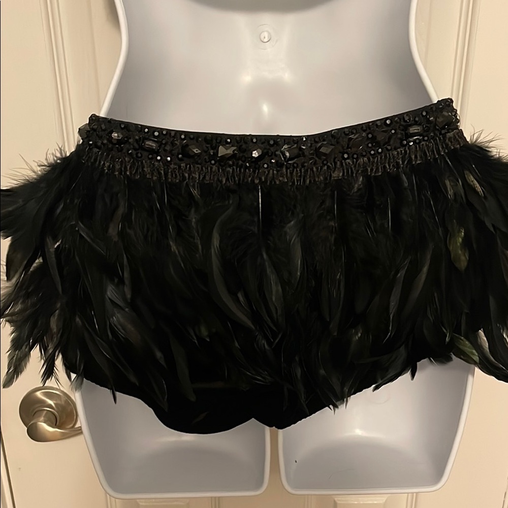 Glamour Black Feathered Costume - Picture 11 of 14
